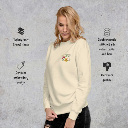 Tropical Flower Postcard Unisex Premium Sweatshirt