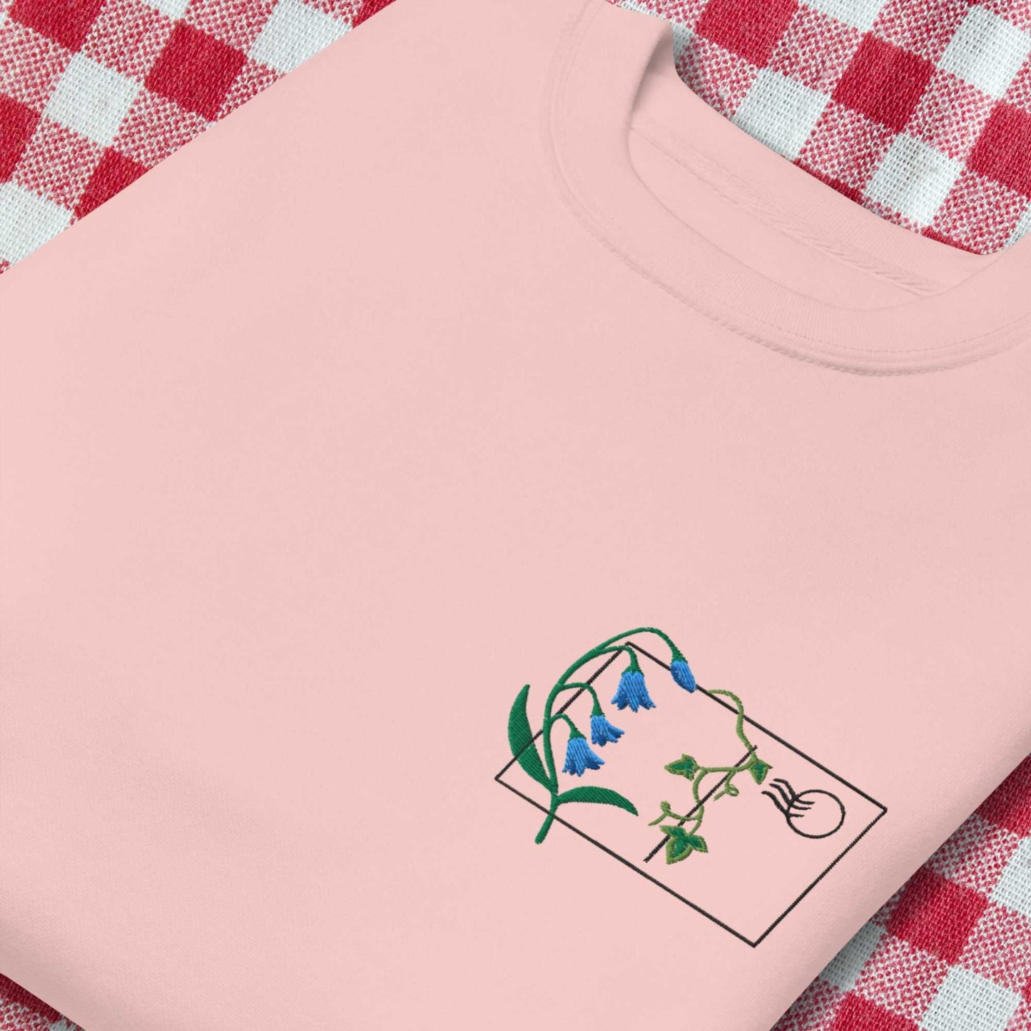 Blue Flower Postcard Unisex Premium Sweatshirt