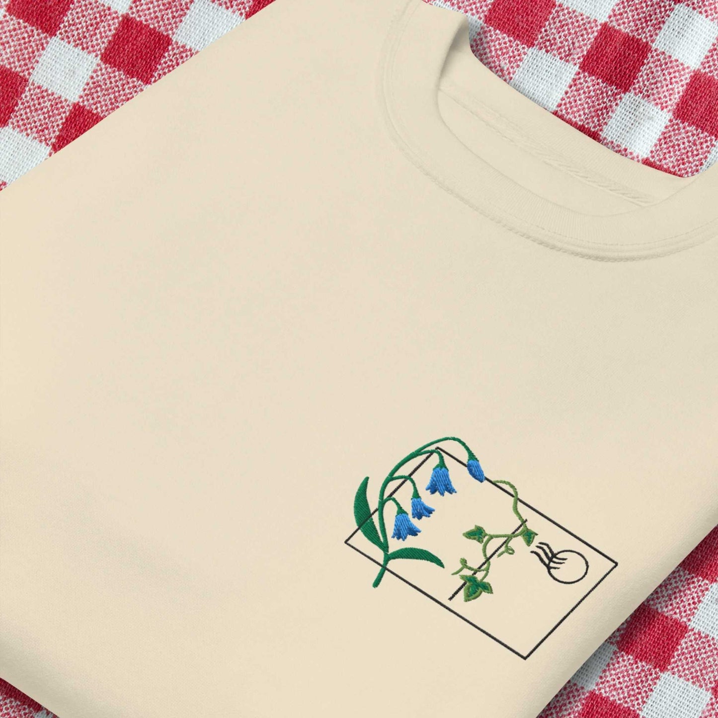 Blue Flower Postcard Unisex Premium Sweatshirt