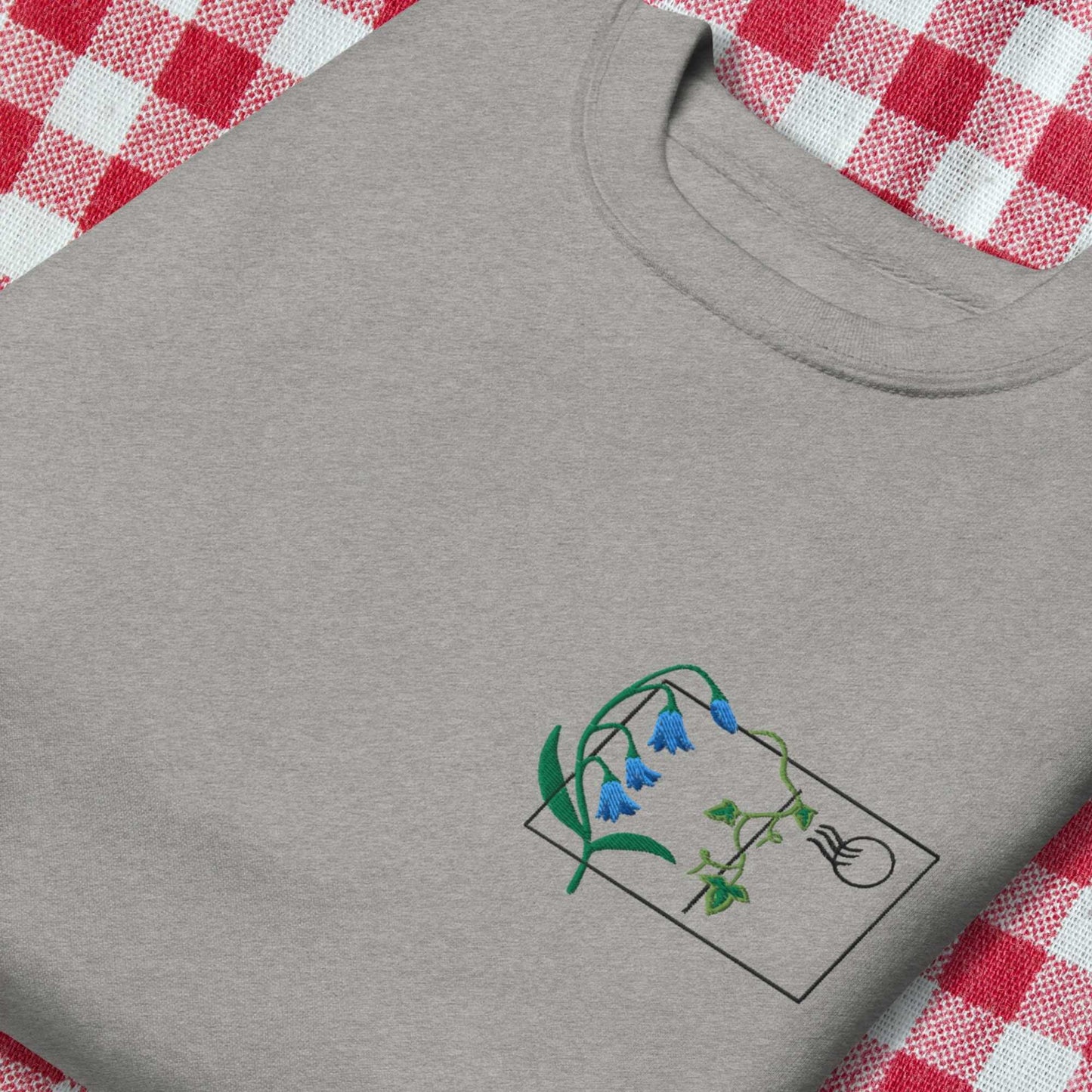 Blue Flower Postcard Unisex Premium Sweatshirt