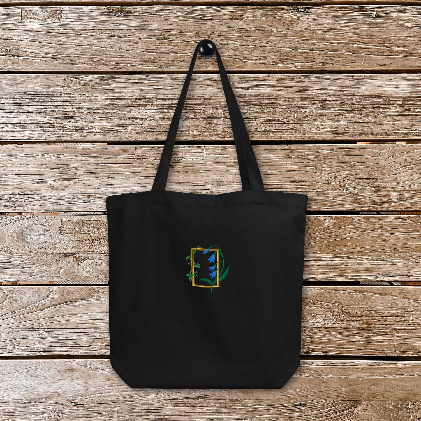 Blue Embroidery Eco Tote Bag