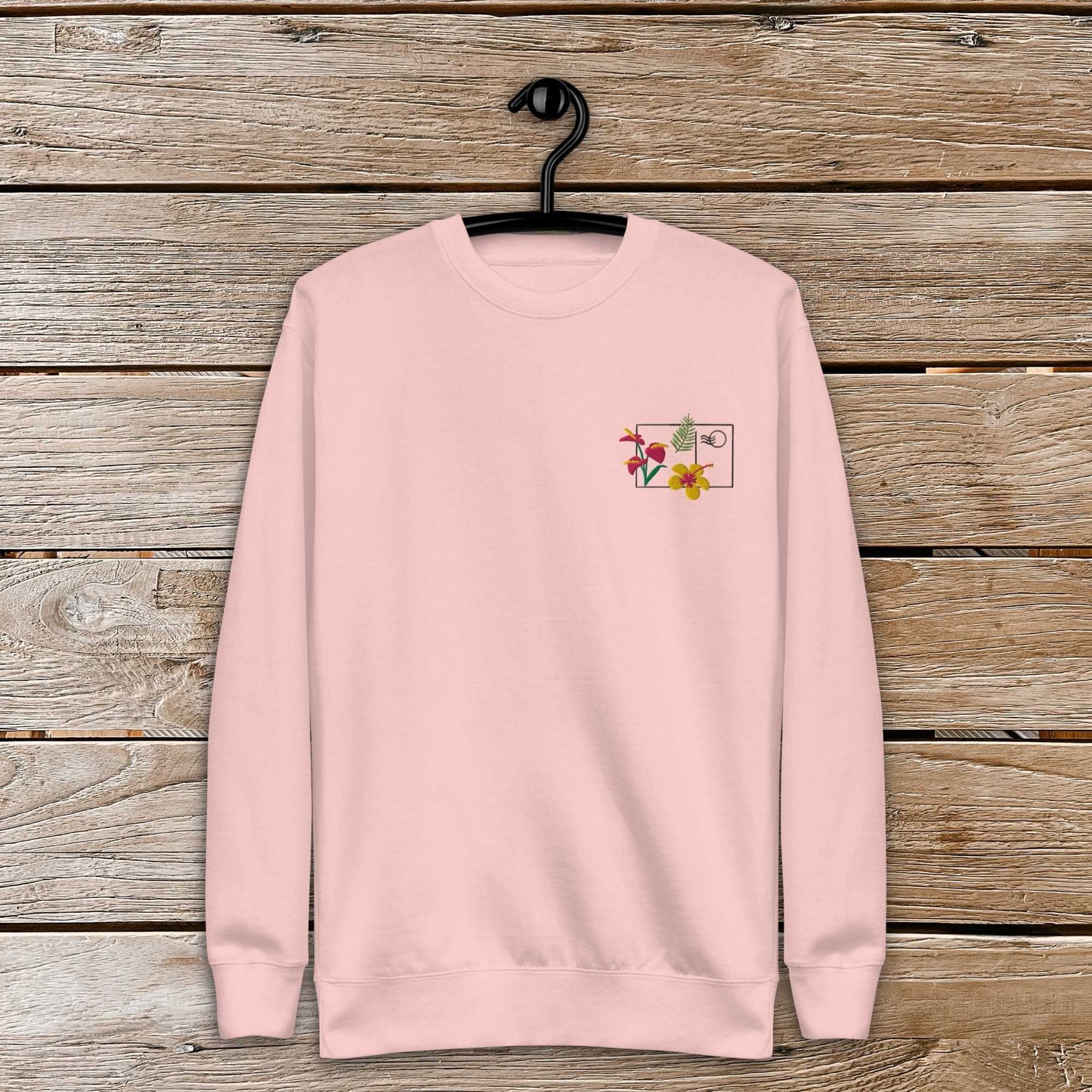 Tropical Flower Postcard Unisex Premium Sweatshirt
