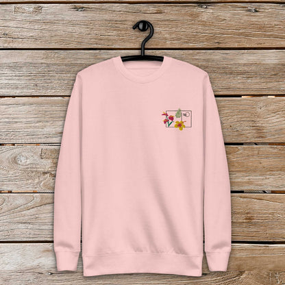Tropical Flower Postcard Unisex Premium Sweatshirt
